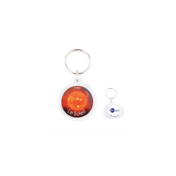 Acrylic double-sided keyring 33mm, round