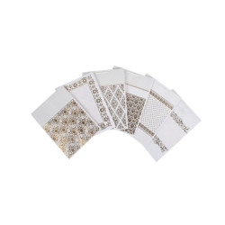Gift bag T5LUX, 23x32x11cm, white with gold details, pack of 10
