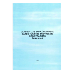 Employee acquaintance with work rules registration journal 321.1