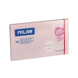 Lipnūs lapeliai MILAN 127x76mm rausva sp.90lap.