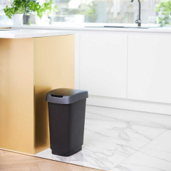 Waste bin ROTHO 25l, with push lid
