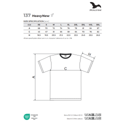 Unisex short sleeve T-shirt, various colors, MALFINI HEAVY NEW