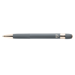Automatic ballpoint pen ROZUBI, grey with gold-colored details, COOL