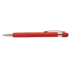 Automatic ballpoint pen ROZUBI, red with gold details, COOL