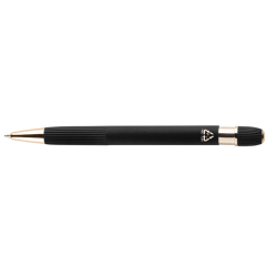 Automatic ballpoint pen ROZUBI, black with gold color details, COOL