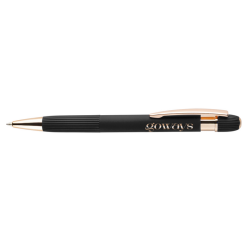 Automatic ballpoint pen ROZUBI, black with gold color details, COOL