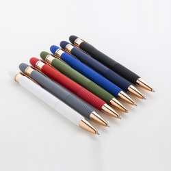Automatic ballpoint pen ROZUBI, black with gold color details, COOL