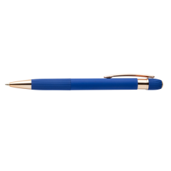 Automatic ballpoint pen ROZUBI, blue with gold details, COOL