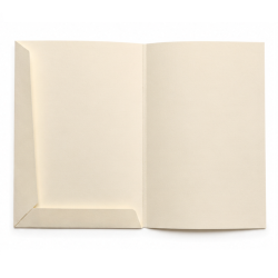 Folder for congratulations, A4 format, 300g, cream color