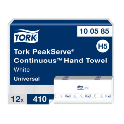 Popieriniai rankšluosčiai servetėlėmis TORK PeakService 410vnt.  H5, 1sl, įp.12