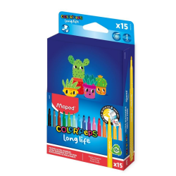 Flomasteriai MAPED LONG LIFE, 15 sp.