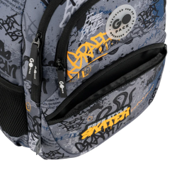 Backpack GOPACK FREE STYLE 40x30x15cm, patterned, grey