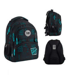 Backpack GOPACK FUTURE 40x30x15cm, patterned, black