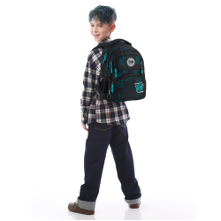 Kuprinė GOPACK FUTURE 40x30x15cm, marga, juodos sp.