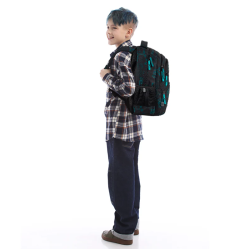 Backpack GOPACK FUTURE 40x30x15cm, patterned, black