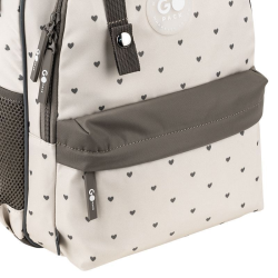 Backpack GOPACK 41x29x17cm, patterned, light brown