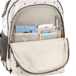 Backpack GOPACK 41x29x17cm, patterned, light brown