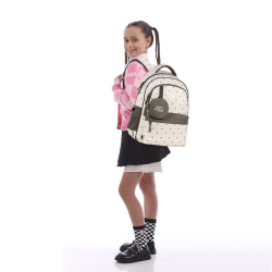 Backpack GOPACK 41x29x17cm, patterned, light brown