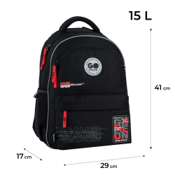 Backpack GOPACK BORN TO WIN 41x29x17cm, black