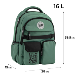 Kuprinė GOPACK 39,5x28x15cm, žalios sp.
