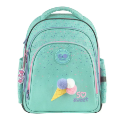 Backpack GOPACK 37x28.5x16cm, patterned, light green