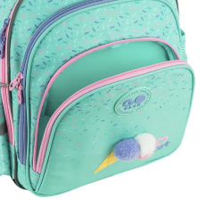 Backpack GOPACK 37x28.5x16cm, patterned, light green