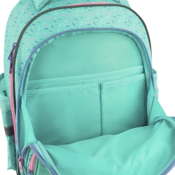 Backpack GOPACK 37x28.5x16cm, patterned, light green