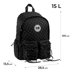 Kuprinė GOPACK 44x28,5x13,5cm, juodos sp.