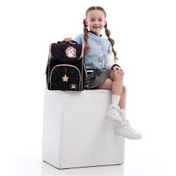 Backpack for primary school children GOPACK 34x26x13cm, patterned, black