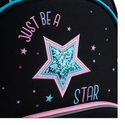 Backpack for primary school children GOPACK 38x28x15cm, patterned, black