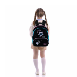 Backpack for primary school children GOPACK 38x28x15cm, patterned, black