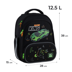 Kuprinė pradinukams GOPACK 38x28x15cm, juodos sp.