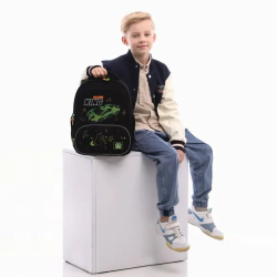Kuprinė pradinukams GOPACK 38x28x15cm, juodos sp.
