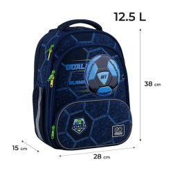 Backpack for primary school students GOPACK 38x28x15cm, colorful, blue