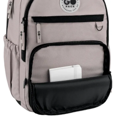 Backpack GOPACK 44.5x23x19.5cm black, brown