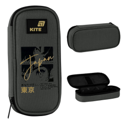 Pencil Case with Zipper KITE TOKYO VIBE, grey