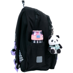 Kuprinė pradinukams KITE PANDA LOVE 39,5x29x13cm juodos sp.