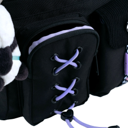 Kuprinė pradinukams KITE PANDA LOVE 39,5x29x13cm juodos sp.