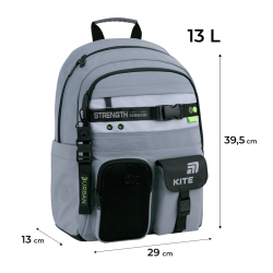 Backpack KITE URBAN 39.5x29x13cm grey
