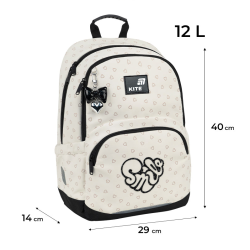 Kuprinė KITE SHIMMER SMILE 40x29x14cm, kreminės sp.