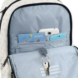 Kuprinė KITE SHIMMER SMILE 40x29x14cm, kreminės sp.