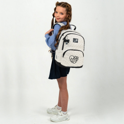 Backpack KITE SHIMMER SMILE 40x29x14cm, cream color