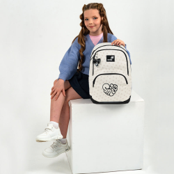 Kuprinė KITE SHIMMER SMILE 40x29x14cm, kreminės sp.
