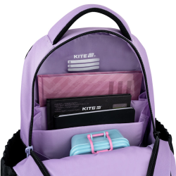 Kuprinė KITE CRUSH 38x28x16cm juodos, violetinės sp.