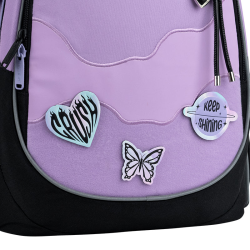 Backpack KITE CRUSH 38x28x16cm black, purple