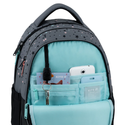 Backpack KITE SHINE 38x28x16cm multicolored, grey