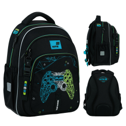 Backpack KITE NEXT LEVEL 39x29.5x14.2cm patterned, black