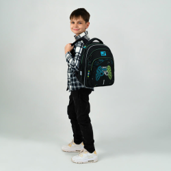 Backpack KITE NEXT LEVEL 39x29.5x14.2cm patterned, black