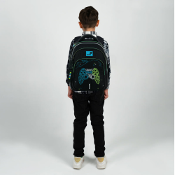 Backpack KITE NEXT LEVEL 39x29.5x14.2cm patterned, black