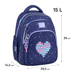 Backpack KITE TYPE LOVE 39x29.5x14.2cm multicolored, purple